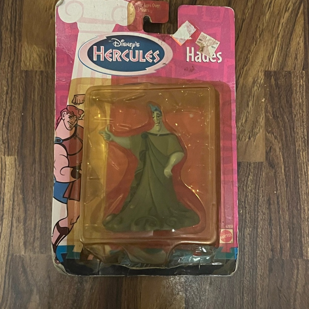 Vintage 1997 Mattel Disney Hercules Hades Figure NIB Damaged Box And Cardboard